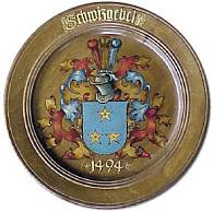 Teller dunkel wappen